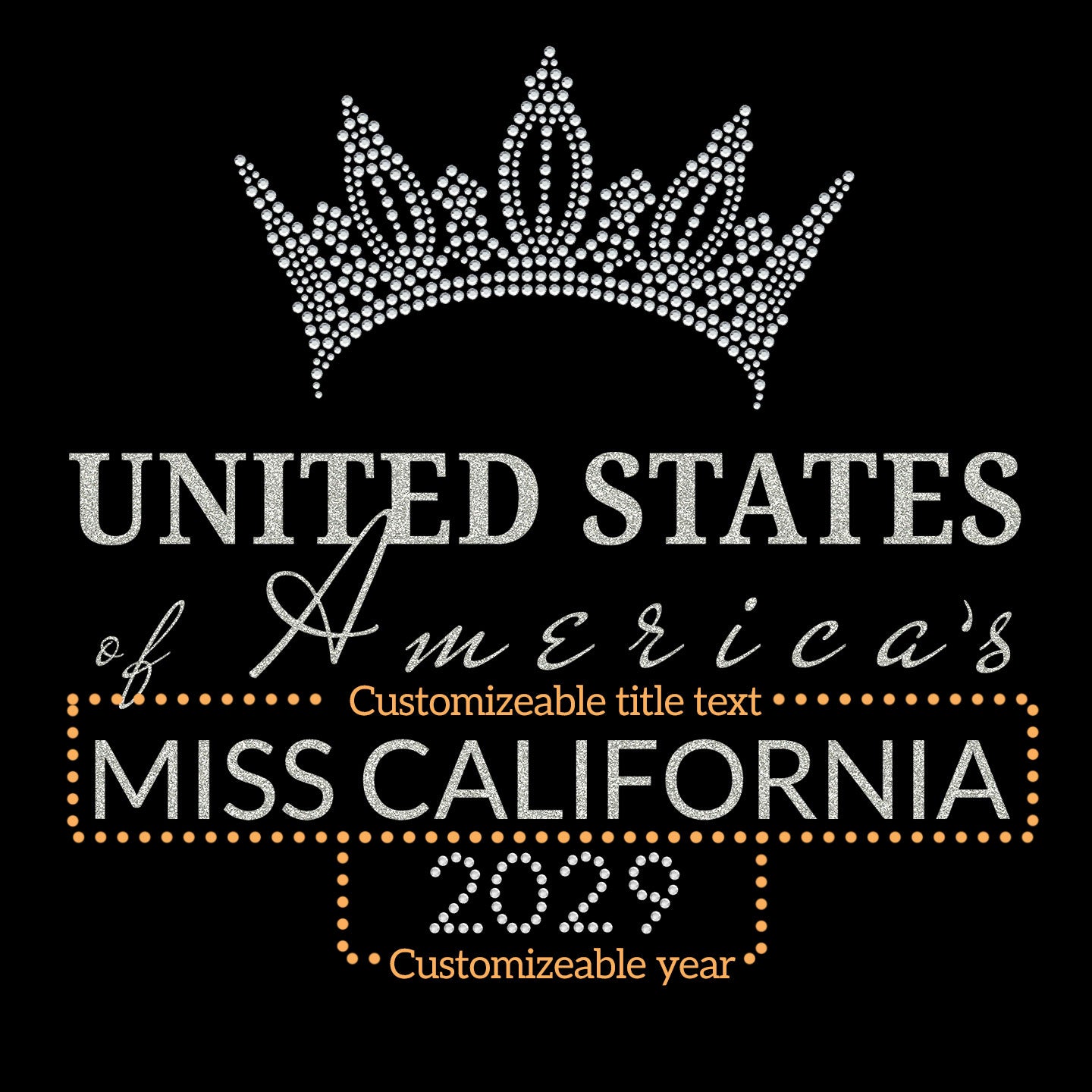 United States of America's Customizeable Titleholder Bling Jacket