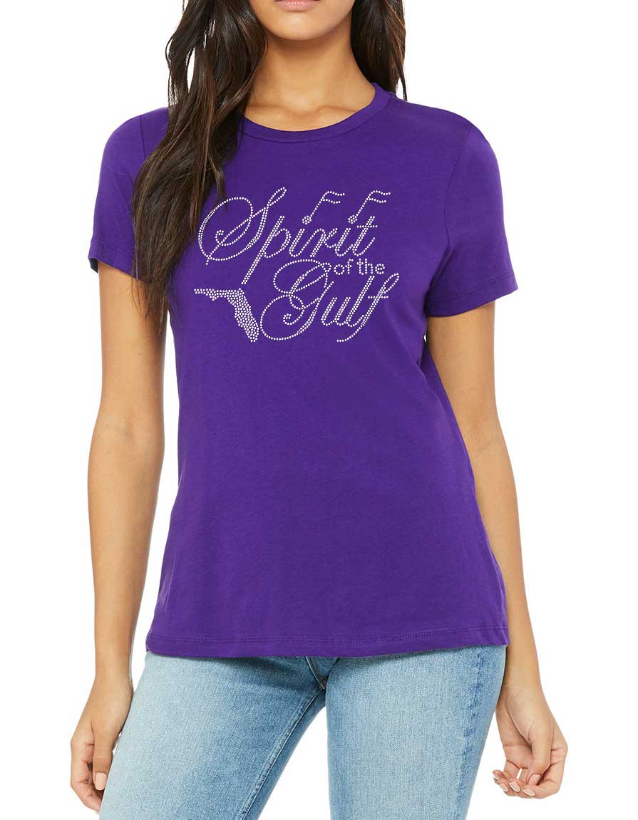 Spirit of the Gulf Chorus Rhinestone Women's Relaxed Fit Crew Neck Tee