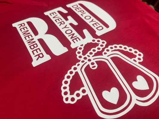Remember Everyone Deployed - RED - Women's Crew Neck - Red