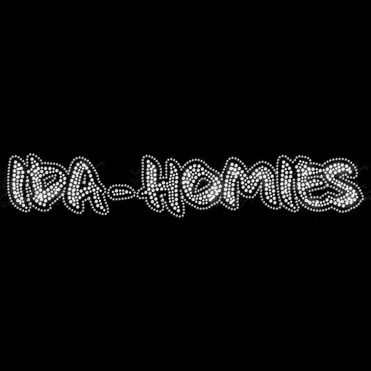 Ida-Homies rhinestone women's crew neck shirt - Black