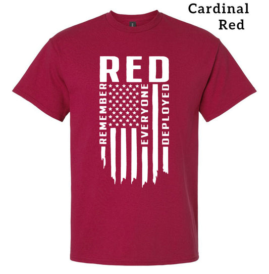 Remember Everyone Deployed - RED - Men's/Unisex Crew Neck - Red