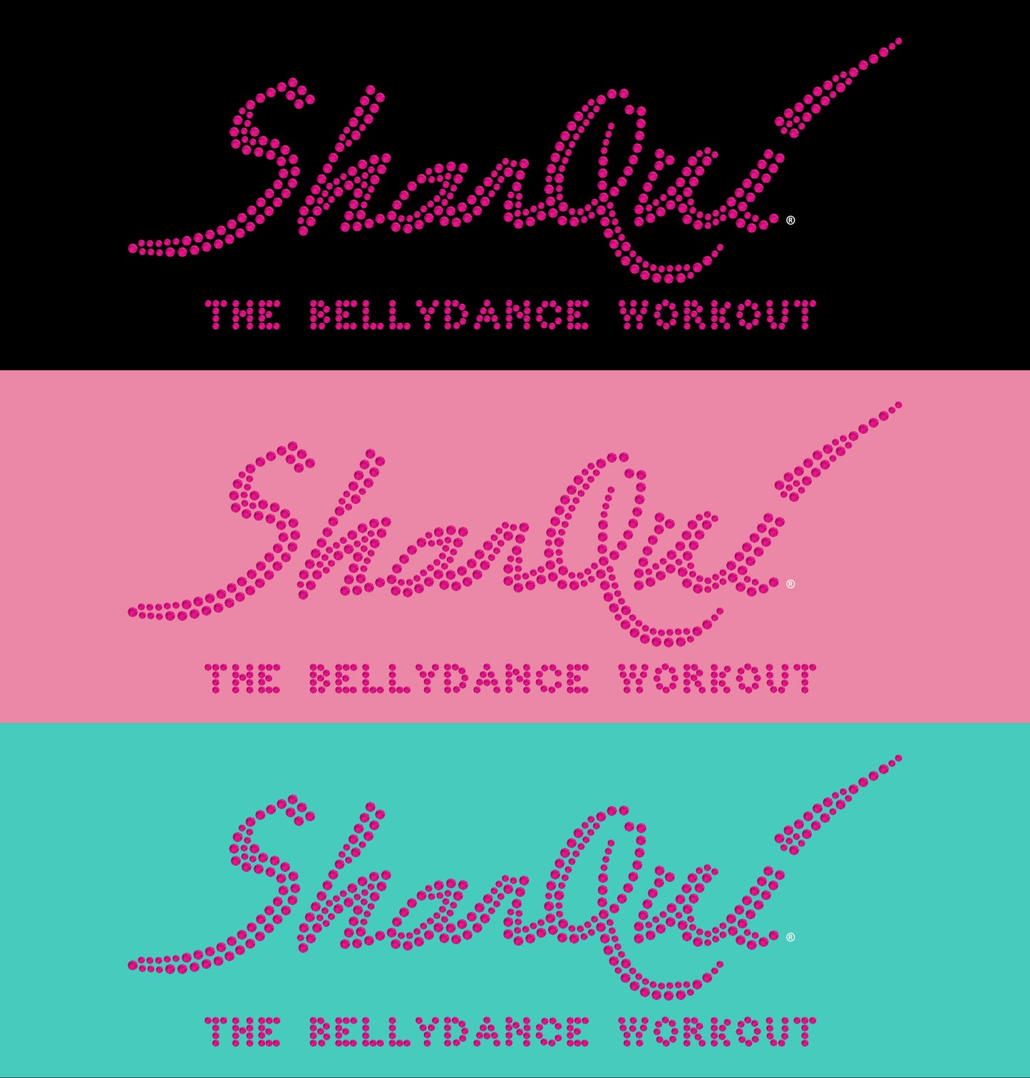 SharQui Bling Tank - PInk tank with Fuchsia Hot Pink Rhinestones