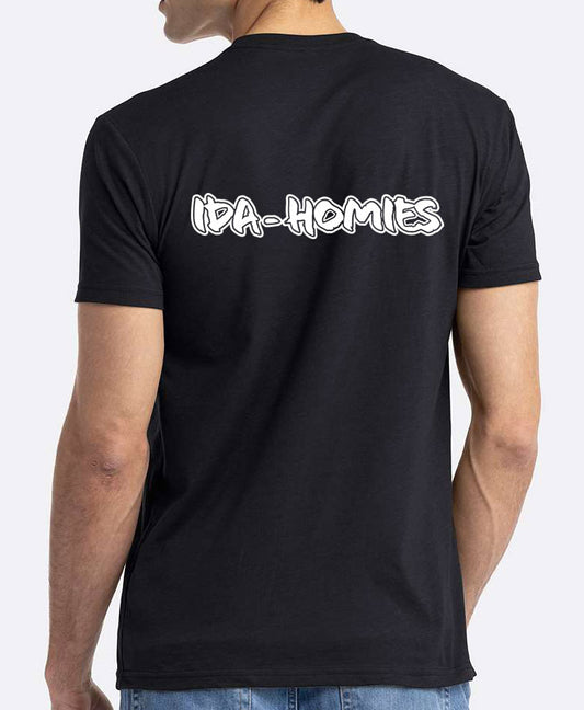 Who's Your Homie? Ida-Homies 2-sided print shirt, Unisex Crew Neck - Black