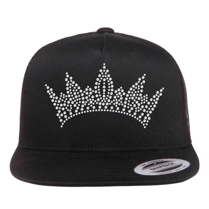 United States of America's Rhinestone Crown Bling Women's Trucker Hat