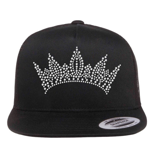 United States of America's Rhinestone Crown Bling Women's Trucker Hat
