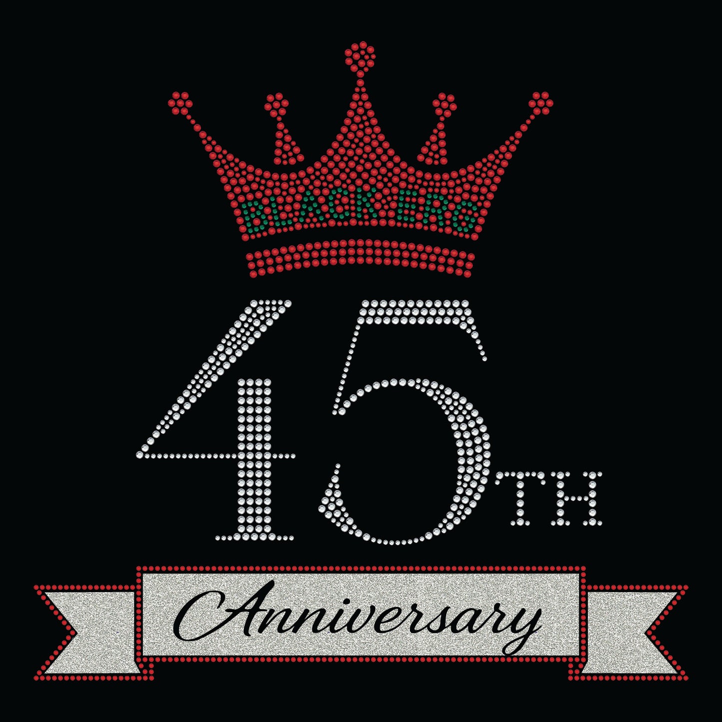 Black ERG 45th Anniversary Bling Tote Bag, Black