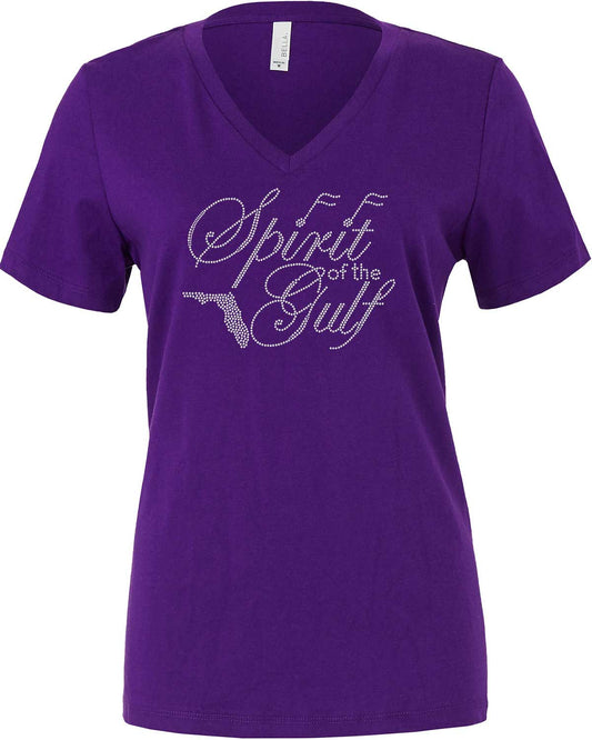 Spirit of the Gulf Chorus Rhinestone Women's Relaxed Fit V-neck