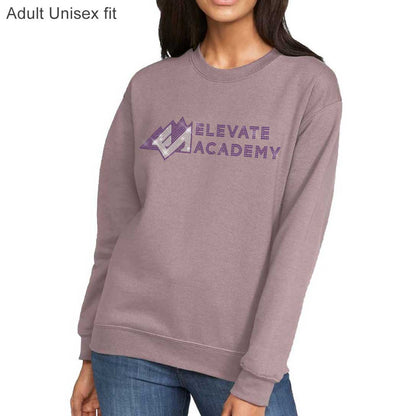 ELEVATE ACADEMY Sweatshirt, Bling lavender crew neck - all rhinestones