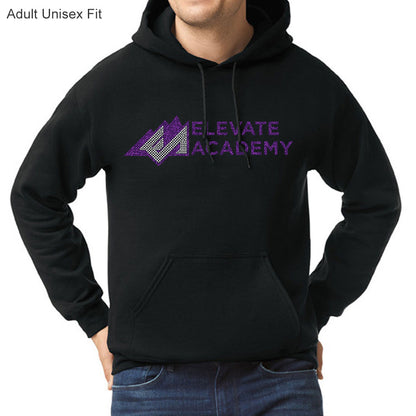 ELEVATE ACADEMY Adult Rhinestone Hoodie - glitter + rhinestones