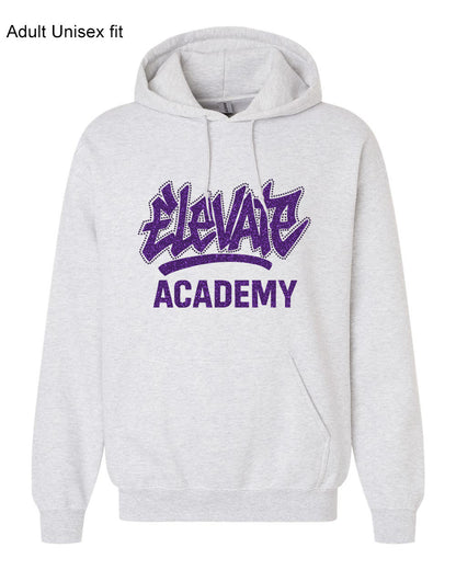 ELEVATE ACADEMY "Graffiti" Adult Rhinestone Hoodie - glitter + rhinestones
