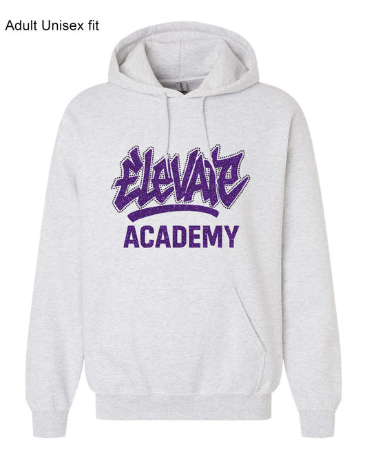 ELEVATE ACADEMY "Graffiti" Adult Rhinestone Hoodie - glitter + rhinestones