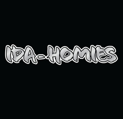 Ida-Homies 2-color white/metallic print shirt, Unisex Crew Neck - Black