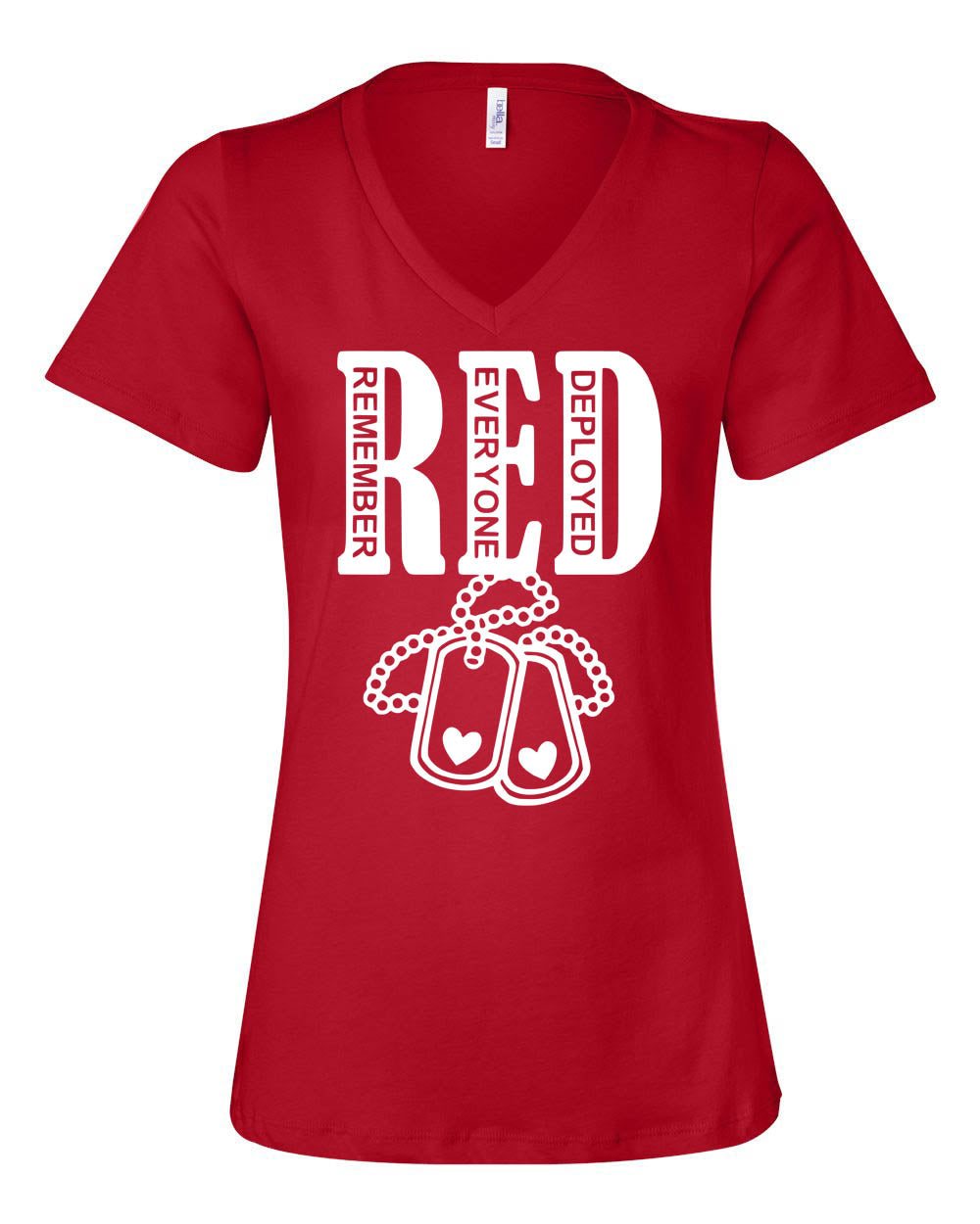 Remember Everyone Deployed - RED - Women's V-Neck - Red