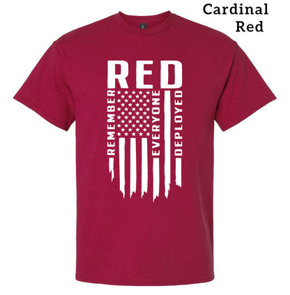 Remember Everyone Deployed - RED - Men's/Unisex Crew Neck - Red