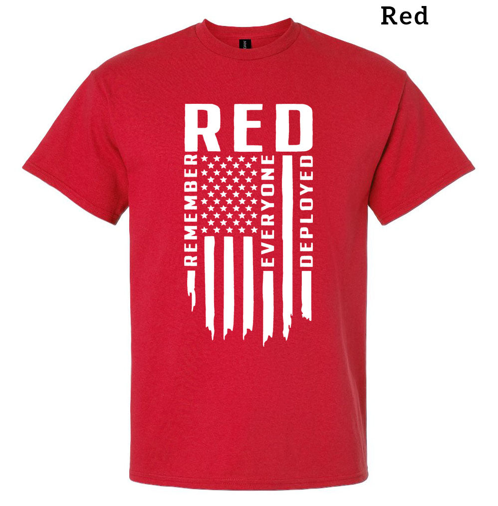 Remember Everyone Deployed - RED - Men's/Unisex Crew Neck - Red