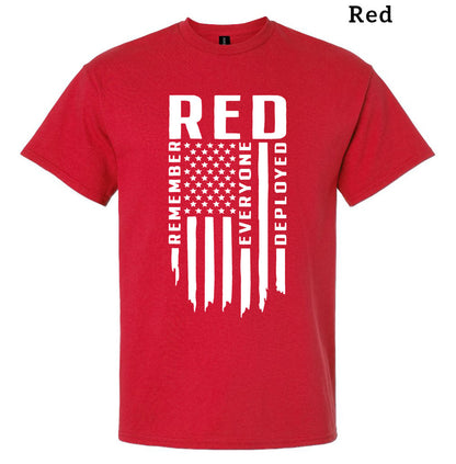 Remember Everyone Deployed - RED - Men's/Unisex Crew Neck - Red