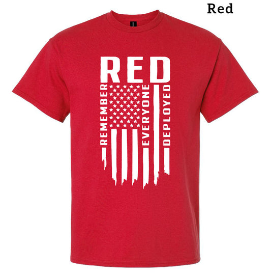 Remember Everyone Deployed - RED - Men's/Unisex Crew Neck - Red