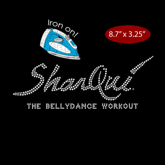 SharQui Bling Iron-on Transfer Rhinestone Applique - Crystal Clear stones